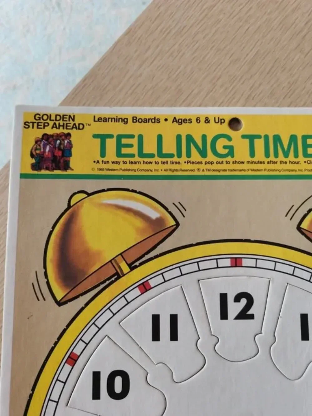 Vintage 1980's Golden Step Ahead Telling time Game Learning Activity Puzzle